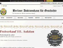 Tablet Screenshot of berliner-auktionshaus.com